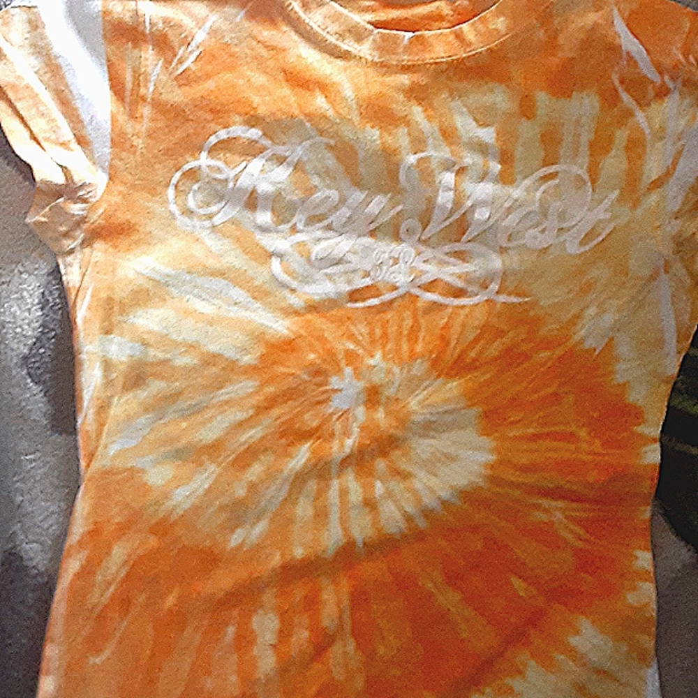 Tangerine colored tie dye